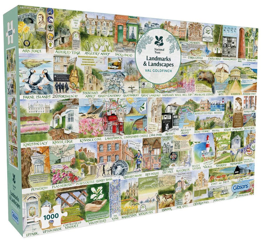 Gibsons National Trust: Landmarks & Landscapes Puzzle 1000pcs