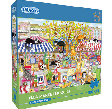 Gibsons Gibsons Flea Market Moggies Puzzle 100pcs XXL