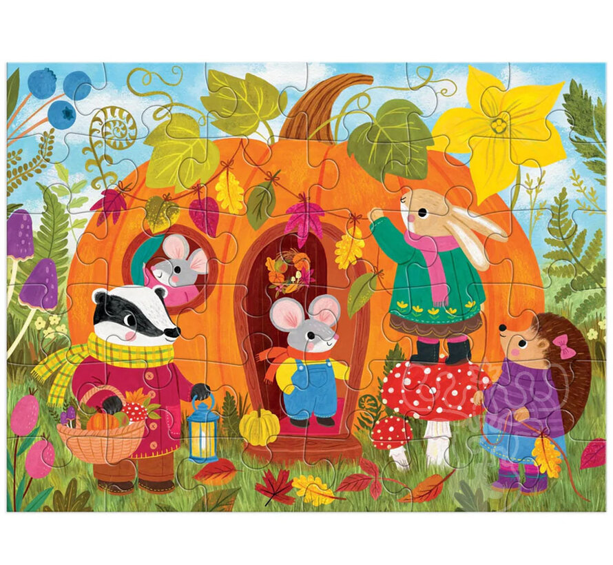 Mudpuppy Puzzle to Go Pumpkin House Puzzle 36pcs