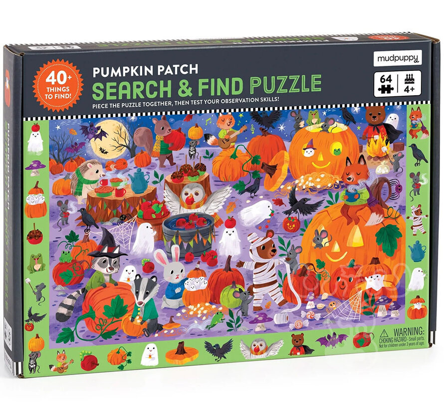 Mudpuppy Pumpkin Patch Search & Find Puzzle 64pcs
