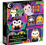Mudpuppy Mudpuppy Glow in the Dark Haunted House Cats Puzzle 300pcs