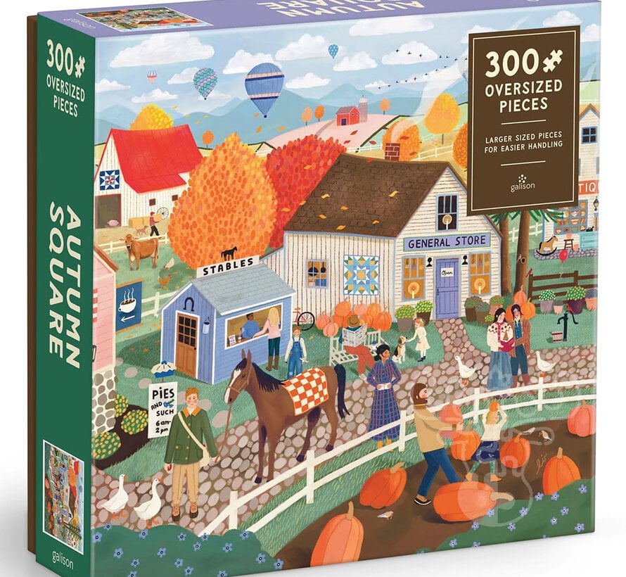 Galison Autumn Square Puzzle 300pcs Oversized Pieces