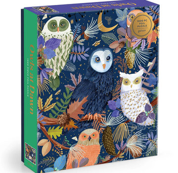 Galison Galison Owls At Dawn Foil Puzzle 1000pcs