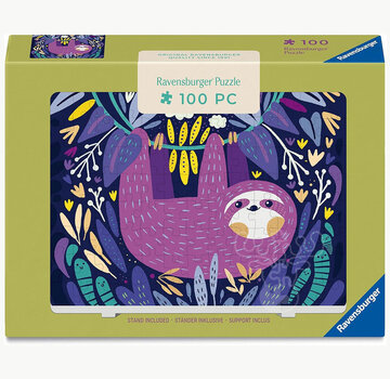 Ravensburger Ravensburger Purple Sloth Smile Mini Puzzle 100pcs with Easel