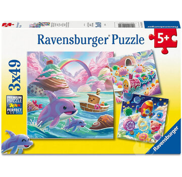 Ravensburger Ravensburger Candy Coastline Puzzle 3 x 49pcs