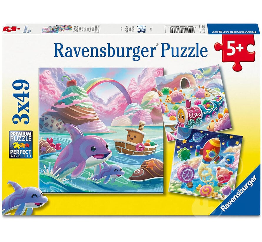 Ravensburger Candy Coastline Puzzle 3 x 49pcs
