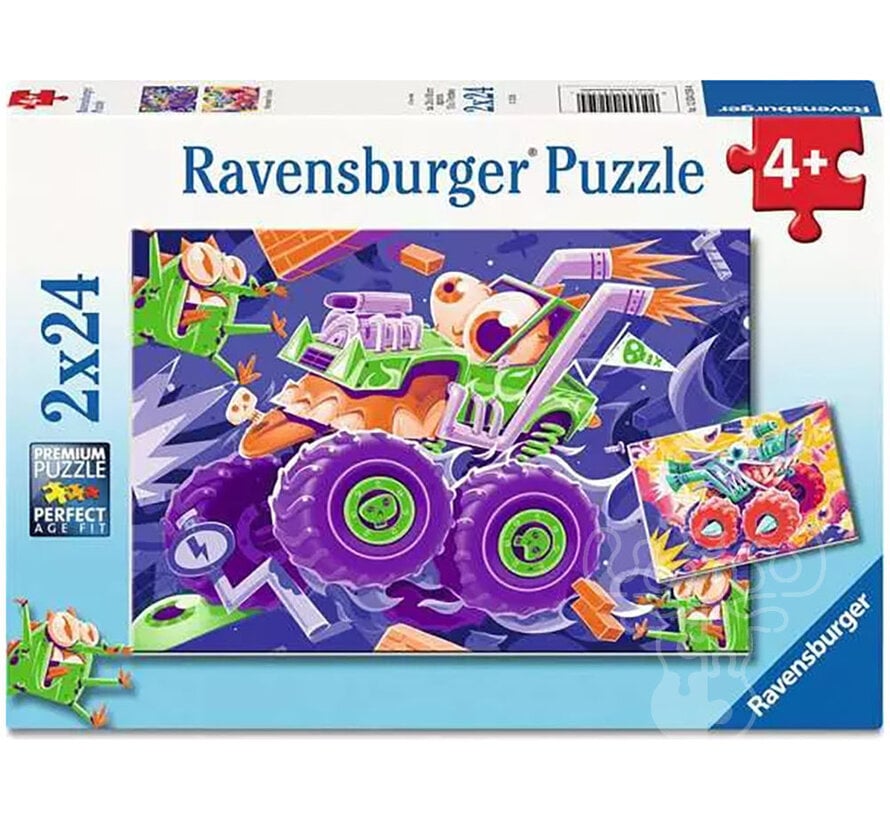 Ravensburger Monster Trucks Puzzle 2 x 24pcs