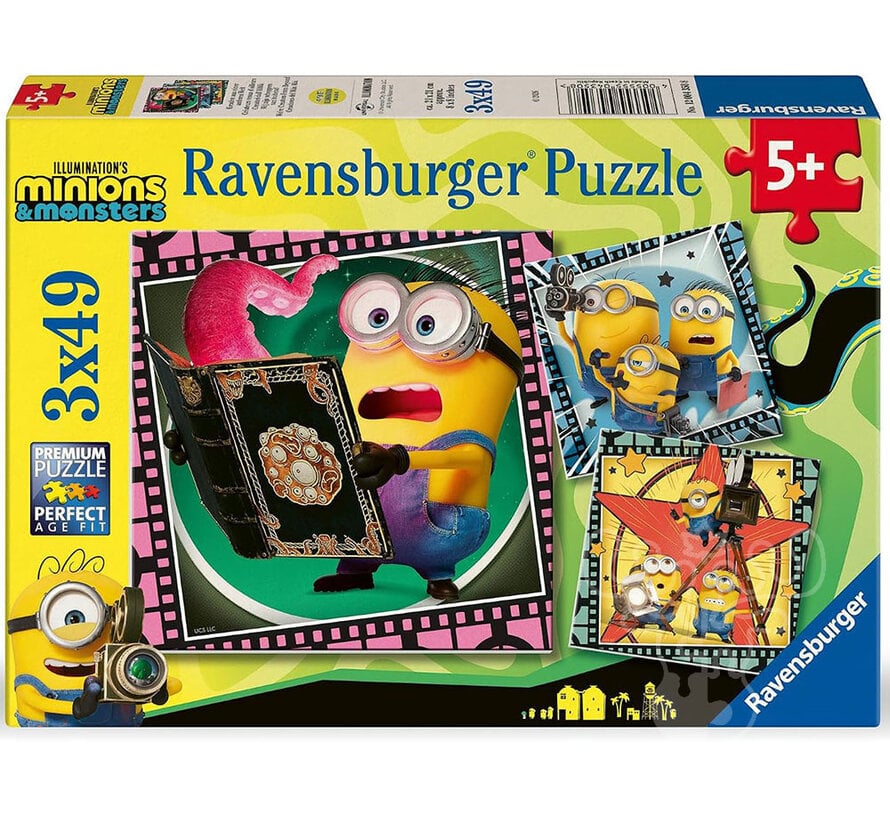Ravensburger Minions 3: Miniona & Monsters Puzzle 3 x 49pcs