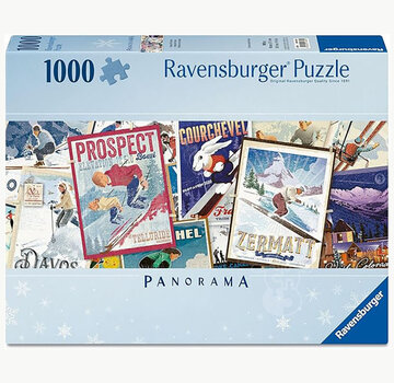 Ravensburger Ravensburger Vintage Ski Posters Panorama Puzzle 1000pcs
