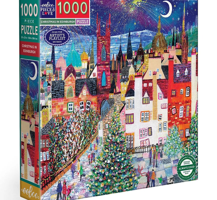 eeBoo Christmas in Edinburgh Puzzle 1000pcs