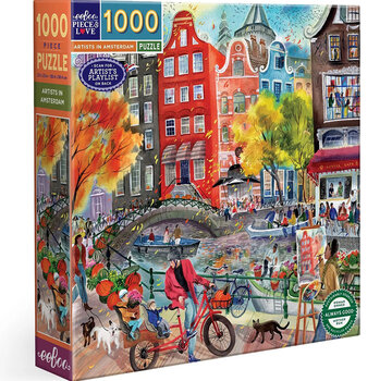 EeBoo eeBoo Artists in Amsterdam Puzzle 1000pcs