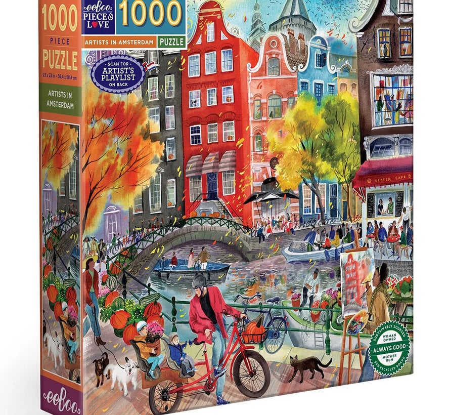 eeBoo Artists in Amsterdam Puzzle 1000pcs