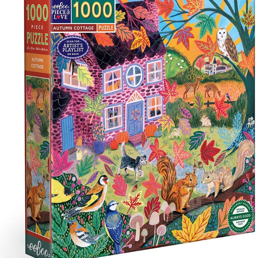 eeBoo Autumn Cottage Puzzle 1000pcs
