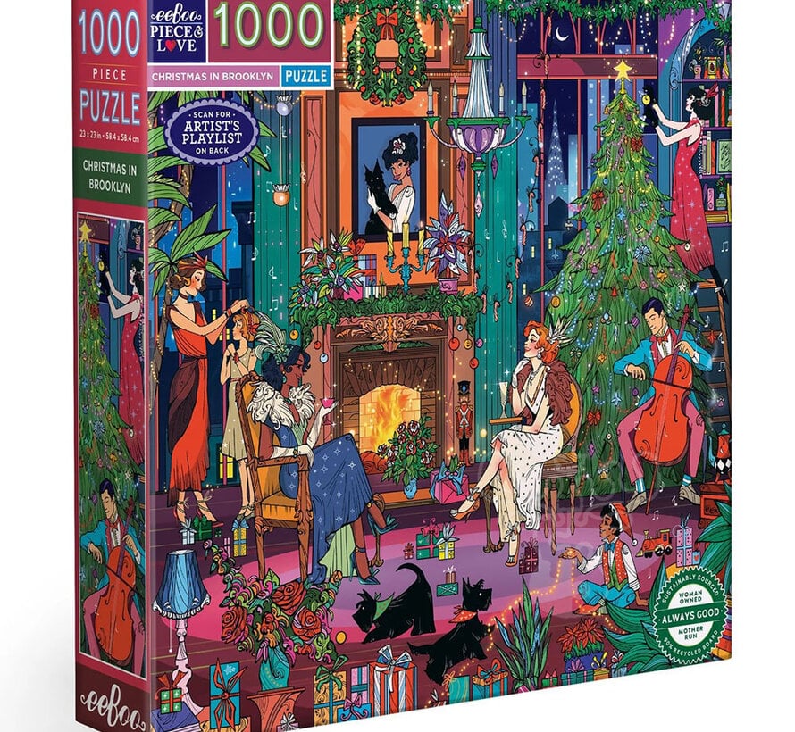 eeBoo Christmas in Brooklyn Puzzle 1000pcs