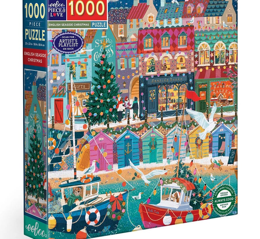 eeBoo English Seaside Christmas Puzzle 1000pcs