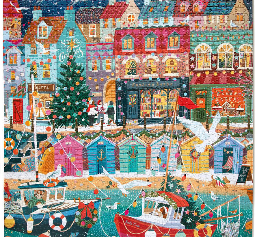 eeBoo English Seaside Christmas Puzzle 1000pcs