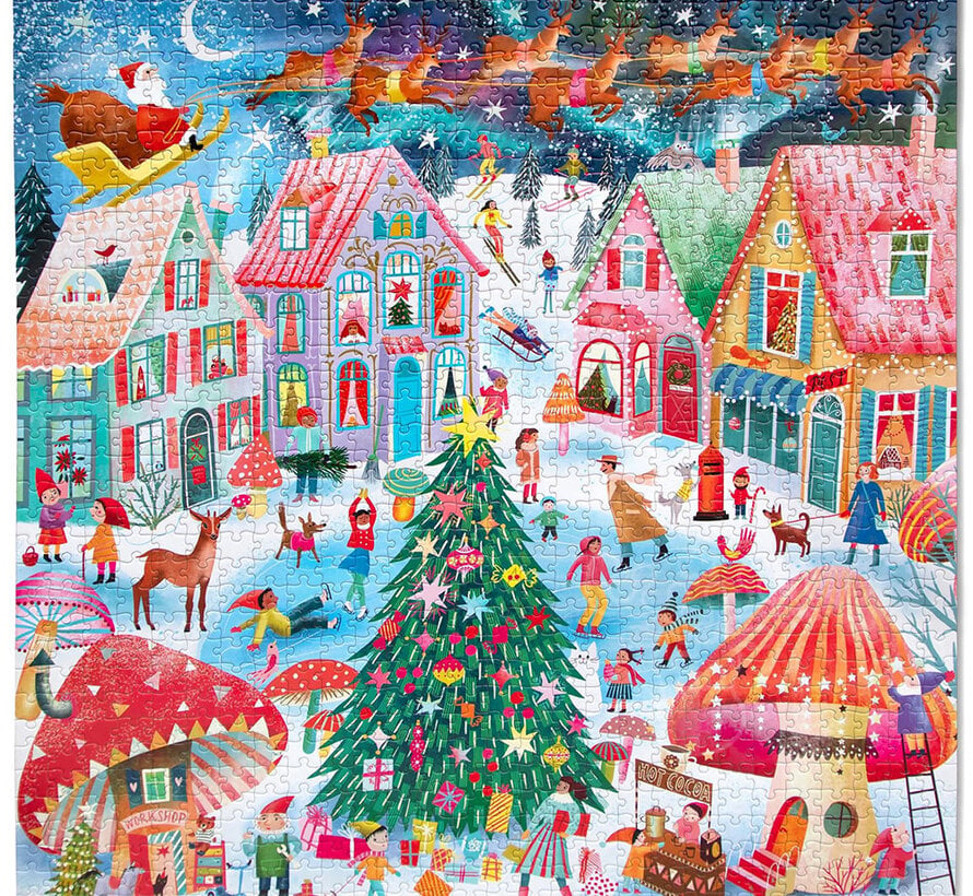 eeBoo Christmas Flight Puzzle 1000pcs