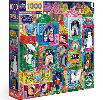 EeBoo eeBoo Christmas Cats Puzzle 1000pcs