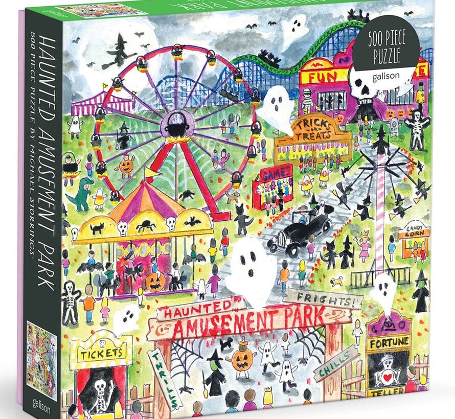 Galison Michael Storrings Haunted Amusement Park Puzzle 500pcs