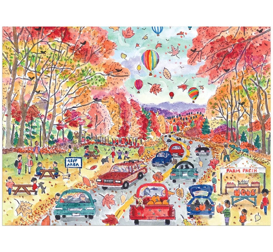 Galison Michael Storrings Leaf Peeping Puzzle 1000pcs