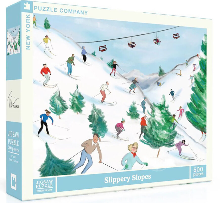 New York Puzzle Co. Tug Rice: Slippery Slopes Puzzle 500pcs