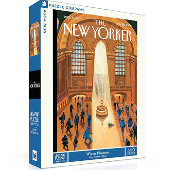 New York Puzzle Company New York Puzzle Co. The New Yorker: Winter Pleasures Puzzle 500pcs
