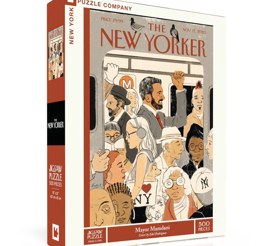 New York Puzzle Co. The New Yorker: Mayor Mamdani Puzzle 500pcs