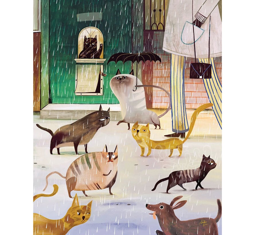 New York Puzzle Co. Adelina Lirius: A Rainy Day 500pcs