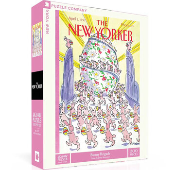 New York Puzzle Company New York Puzzle Co. The New Yorker: Bunny Brigade Puzzle 500pcs