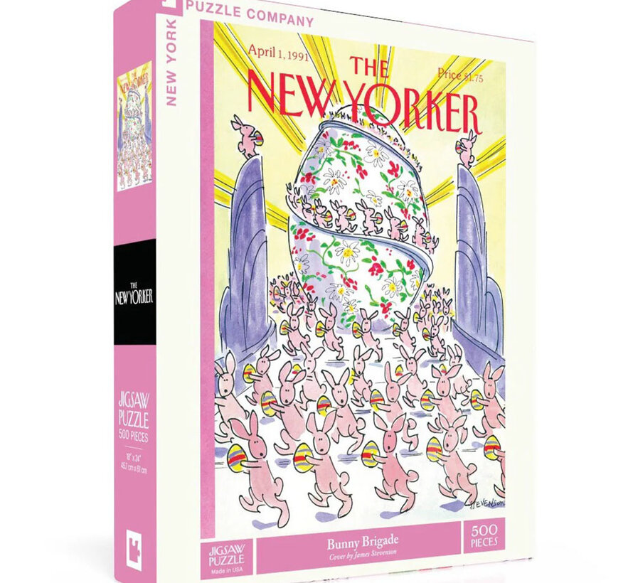 New York Puzzle Co. The New Yorker: Bunny Brigade Puzzle 500pcs