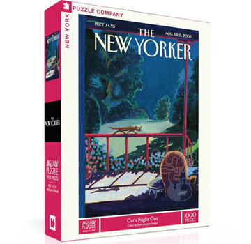 New York Puzzle Company New York Puzzle Co. The New Yorker: Cat's Night Out Puzzle 1000pcs
