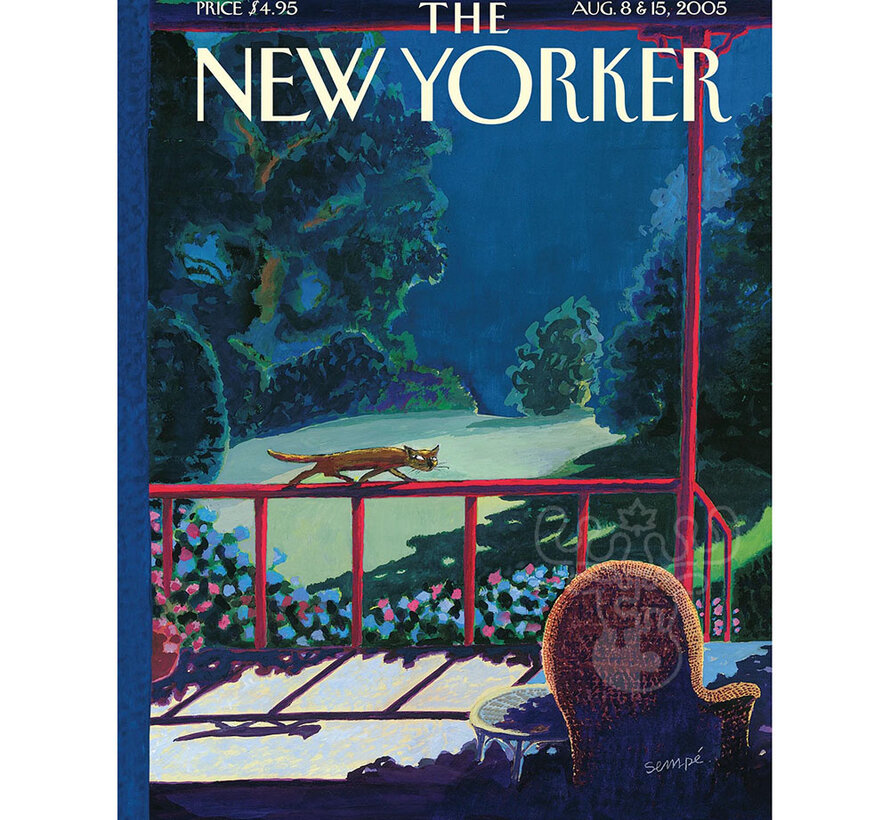 New York Puzzle Co. The New Yorker: Cat's Night Out Puzzle 1000pcs