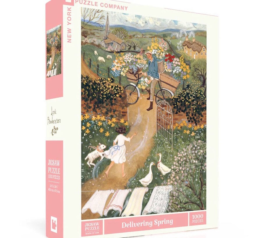 New York Puzzle Co. Loré Pemberton: Delivering Spring Puzzle 1000pcs