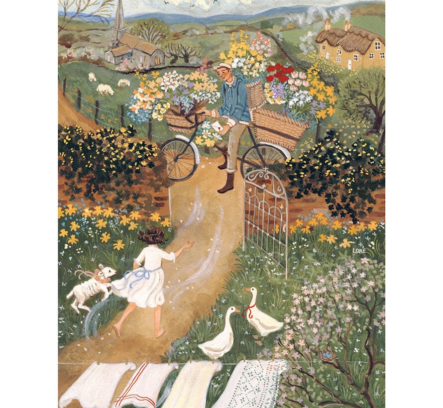 New York Puzzle Co. Loré Pemberton: Delivering Spring Puzzle 1000pcs