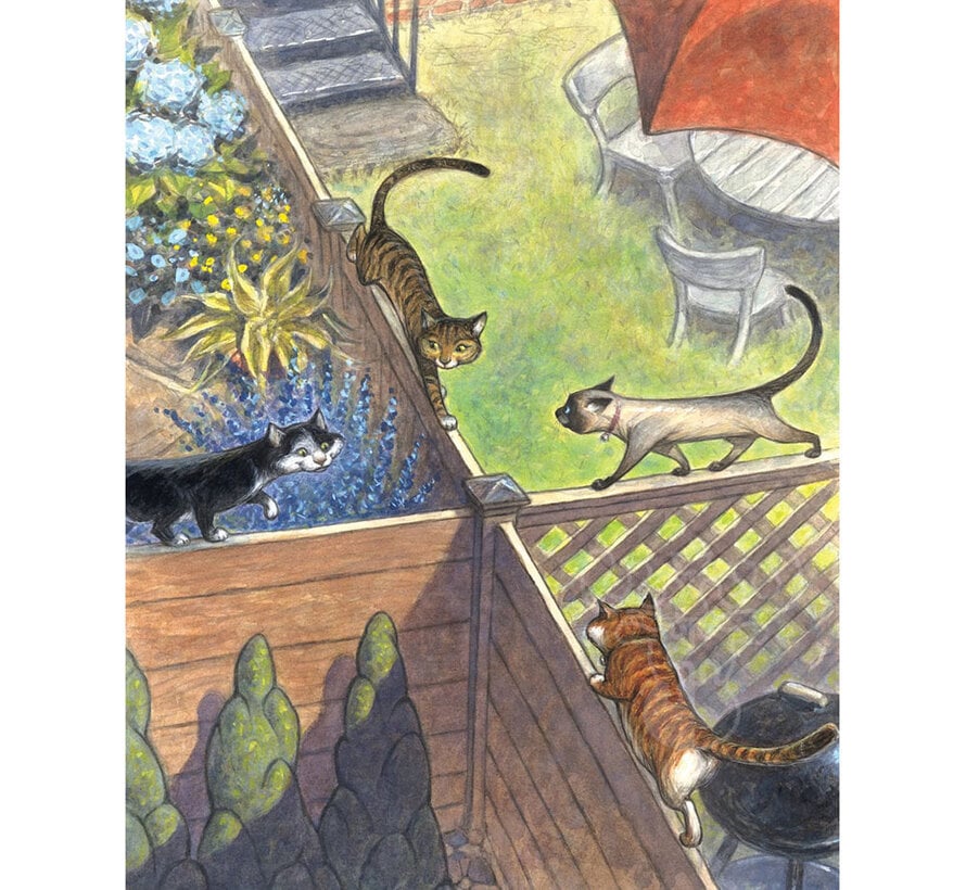 New York Puzzle Co. Peter de Sève: Good Fences Puzzle 1000pcs