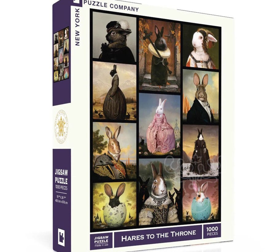 New York Puzzle Co. Bill Mayer: Hares to the Throne 1000pcs