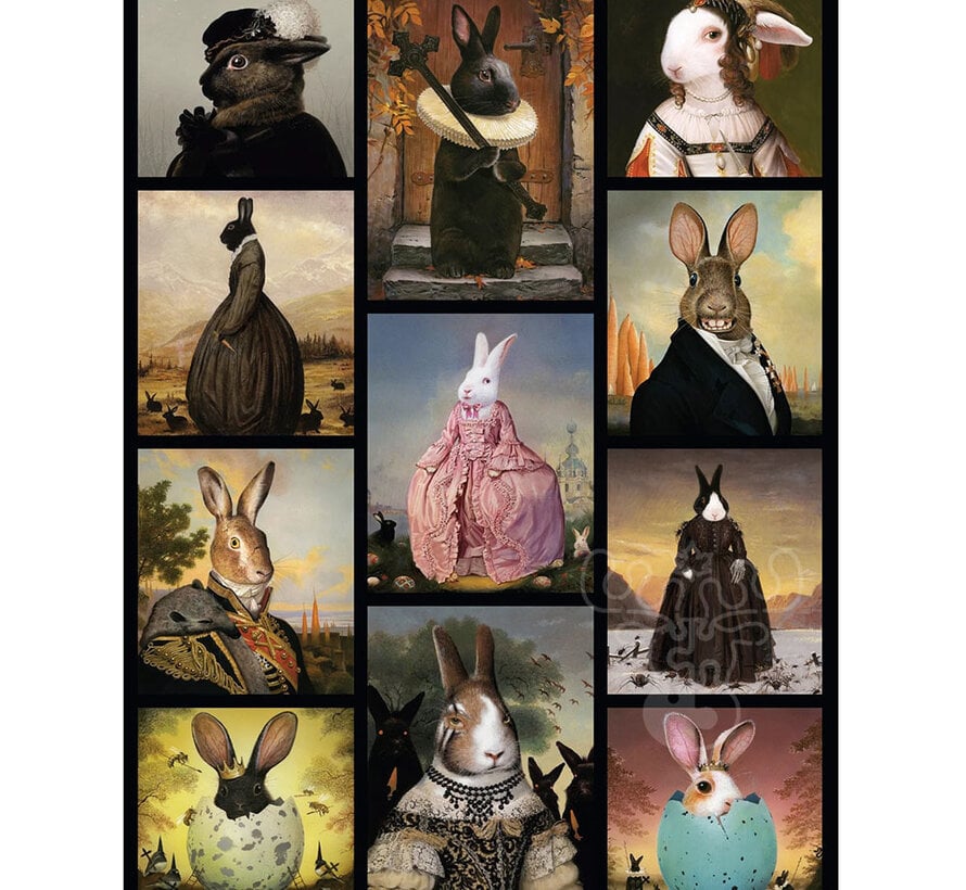 New York Puzzle Co. Bill Mayer: Hares to the Throne 1000pcs