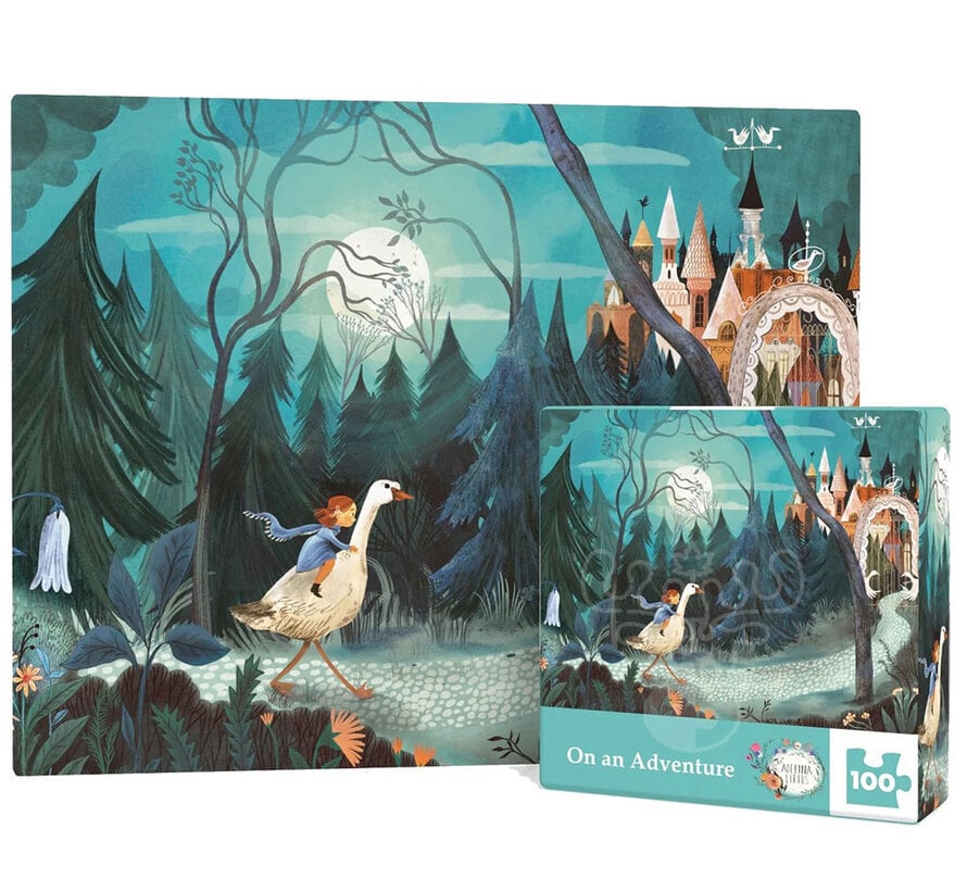 New York Puzzle Co. Adelina Lirius: On an Adventure Mini Puzzle 100pcs