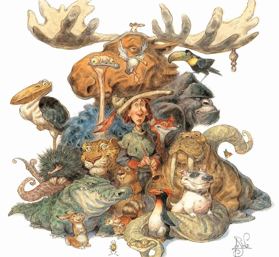 New York Puzzle Co. Peter de Sève: Pied Piper Mini Puzzle 100pcs