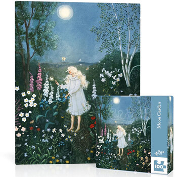 New York Puzzle Company New York Puzzle Co. Loré Pemberton: Moon Garden Mini Puzzle 100pcs