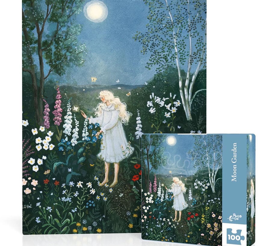 New York Puzzle Co. Loré Pemberton: Moon Garden Mini Puzzle 100pcs