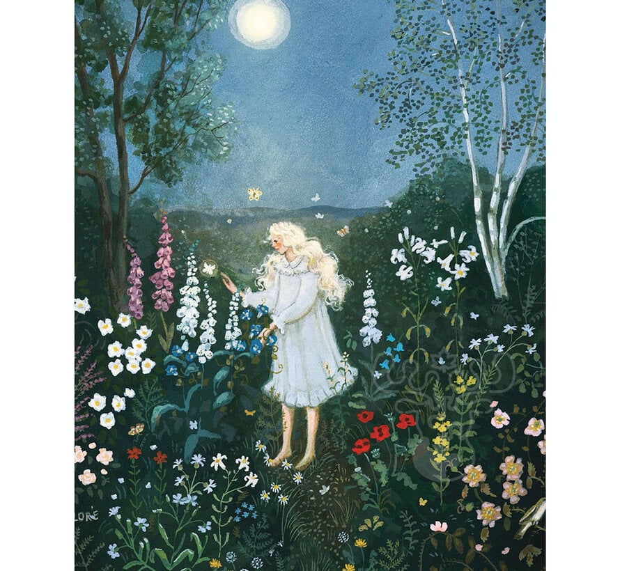 New York Puzzle Co. Loré Pemberton: Moon Garden Mini Puzzle 100pcs