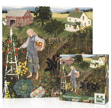 New York Puzzle Company New York Puzzle Co. Loré Pemberton: Market Gardener Mini Puzzle 100pcs