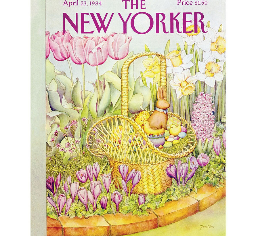 New York Puzzle Co. The New Yorker: Easter Basket Mini Puzzle 100pcs