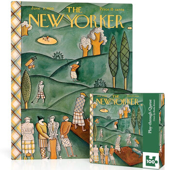 New York Puzzle Company New York Puzzle Co. The New Yorker: Play-through Queue Mini Puzzle 100pcs