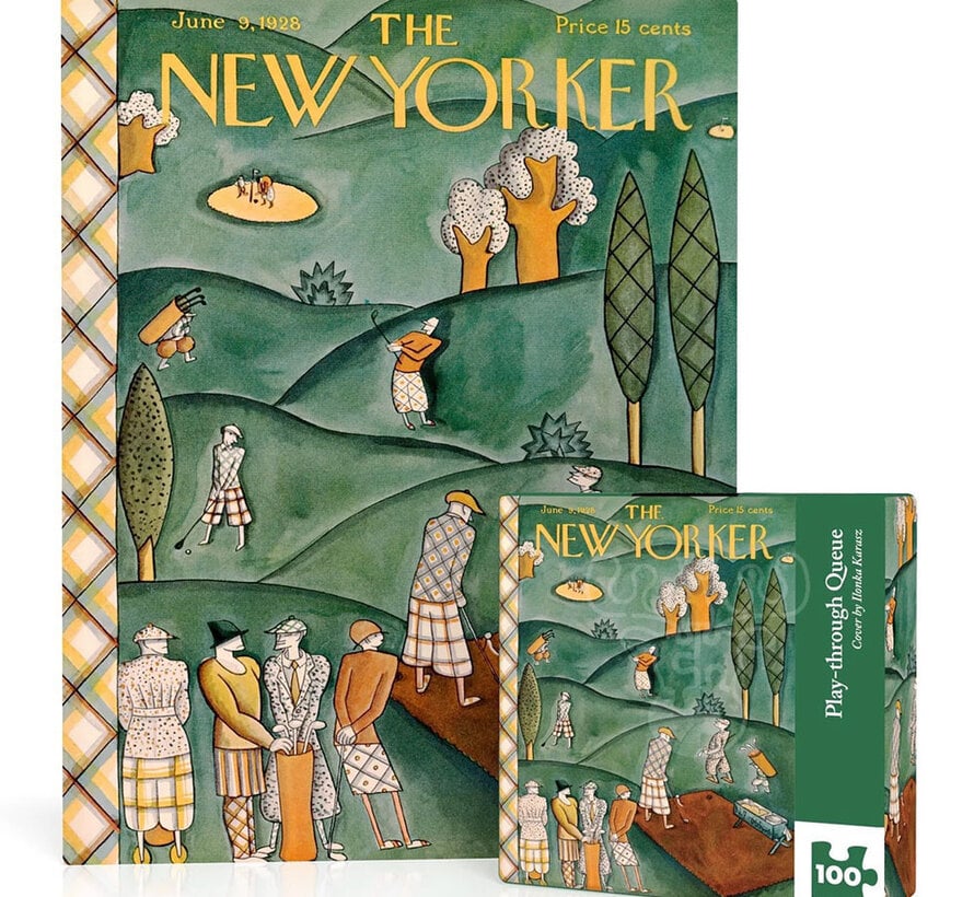 New York Puzzle Co. The New Yorker: Play-through Queue Mini Puzzle 100pcs