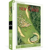 New York Puzzle Company New York Puzzle Co. The New Yorker: Gathering on the Green Puzzle 750pcs