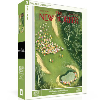 New York Puzzle Company New York Puzzle Co. The New Yorker: Gathering on the Green Puzzle 750pcs