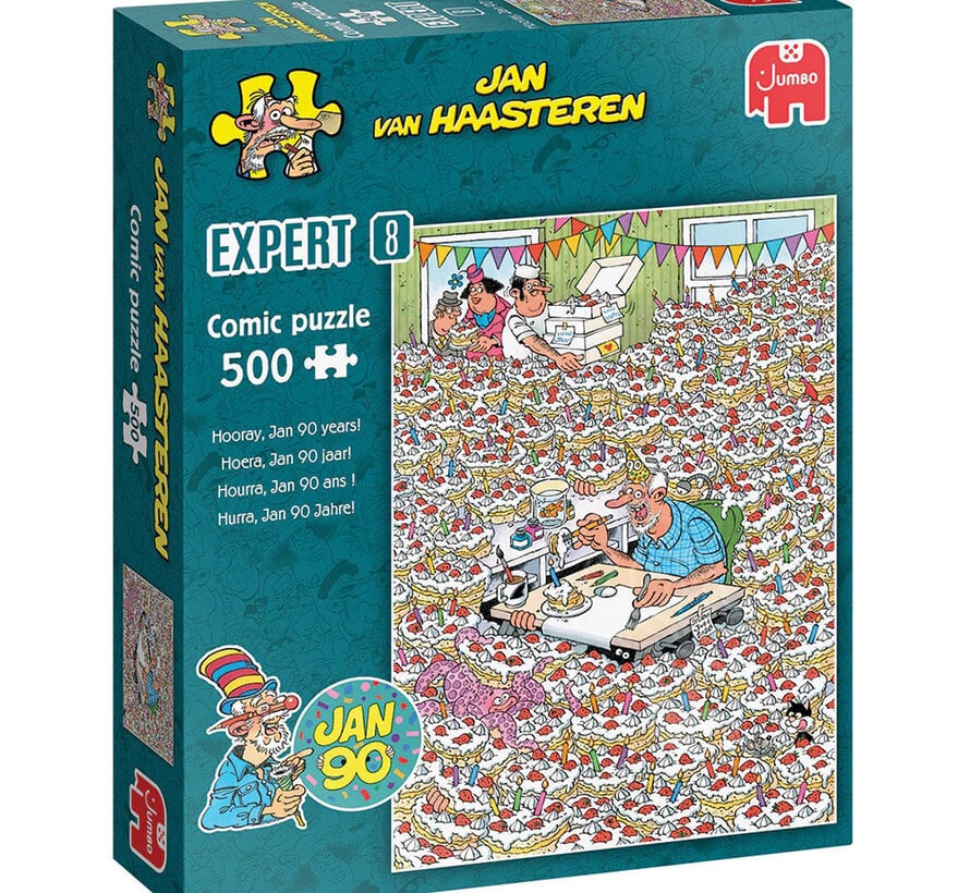 Jumbo Jan van Haasteren - Expert 08 Hooray Jan 90 years! Puzzle 500pcs
