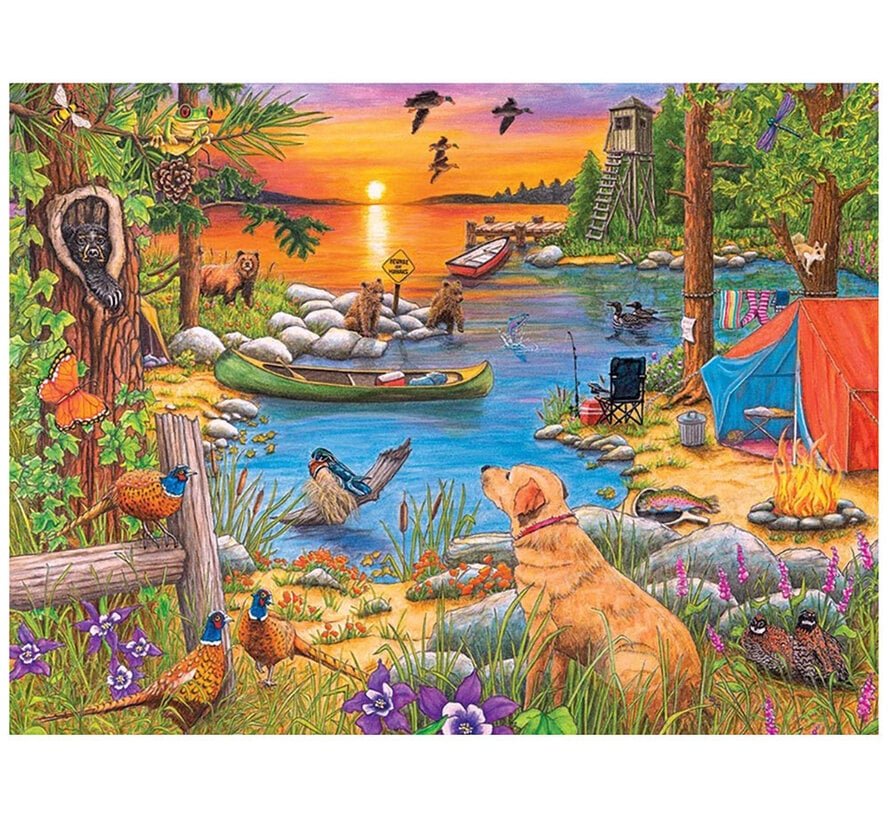Cobble Hill Camping at Sunset Cove Easy Handling Puzzle 275pcs